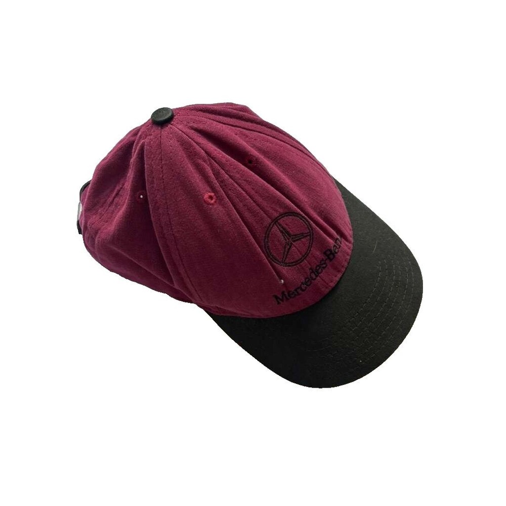 Mercedes Benz Cap Maroon Adjustable Strap Back Hat Made in USA